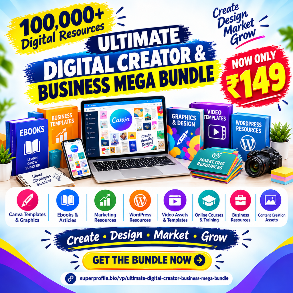 Ultimate Digital Creator & Business Mega Bundle 100,000+ Digital Resources
